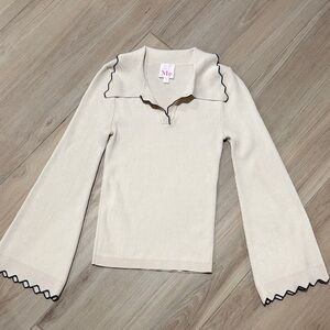 So Me Cream Ribbed Top